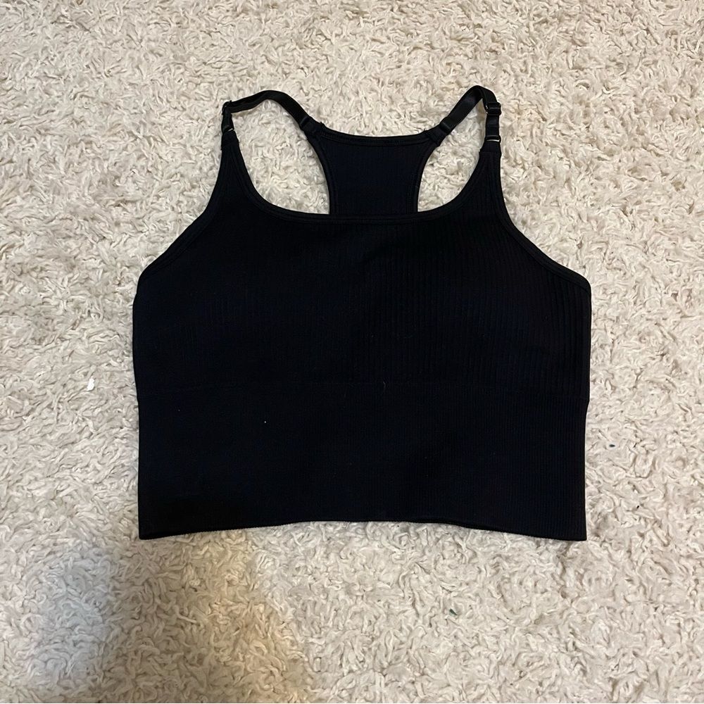 balance athletica vitality black seamless sport bra size small